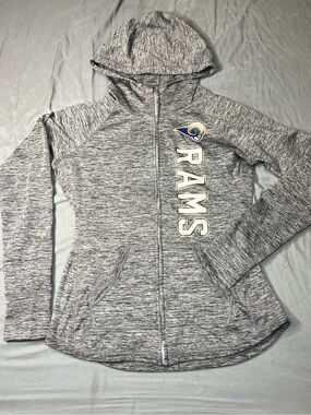 NFL Gray Heather Full-Zip Rams Hoodie Jacket